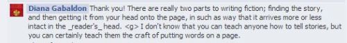 Diana on writing